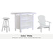 LuxCraft Vida bar set – serving bar, swivel bar stool and Lakeside Adirondack chair in White