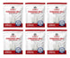 Legacy Food Storage 40 Serving Powdered Milk Pouch - 6 pack showing all six pouches together