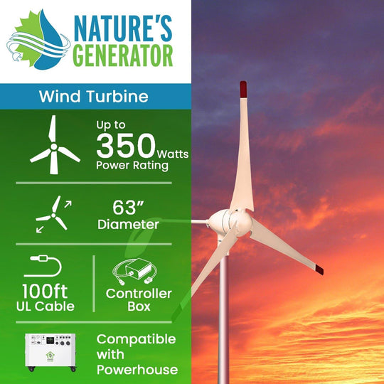 350W wind turbine blades and hub