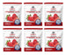 Legacy Food Storage 22 Serving Freeze-Dried Strawberries Pouch - 6 pack showing all six pouches together