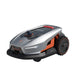Sunseeker X4 robot lawn mower, front three-quarter studio view