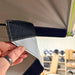 Triangle panel velcro attachment to awning edge