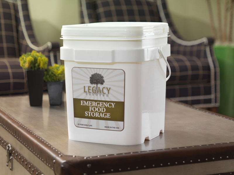 Legacy Food Storage 60 Serving Breakfast, Lunch, and Dinner Bucket medium-size emergency food kit display
